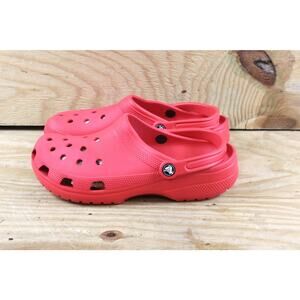 New Crocs Clogs Mens 10 Varsity Red Classic Mules Slip On